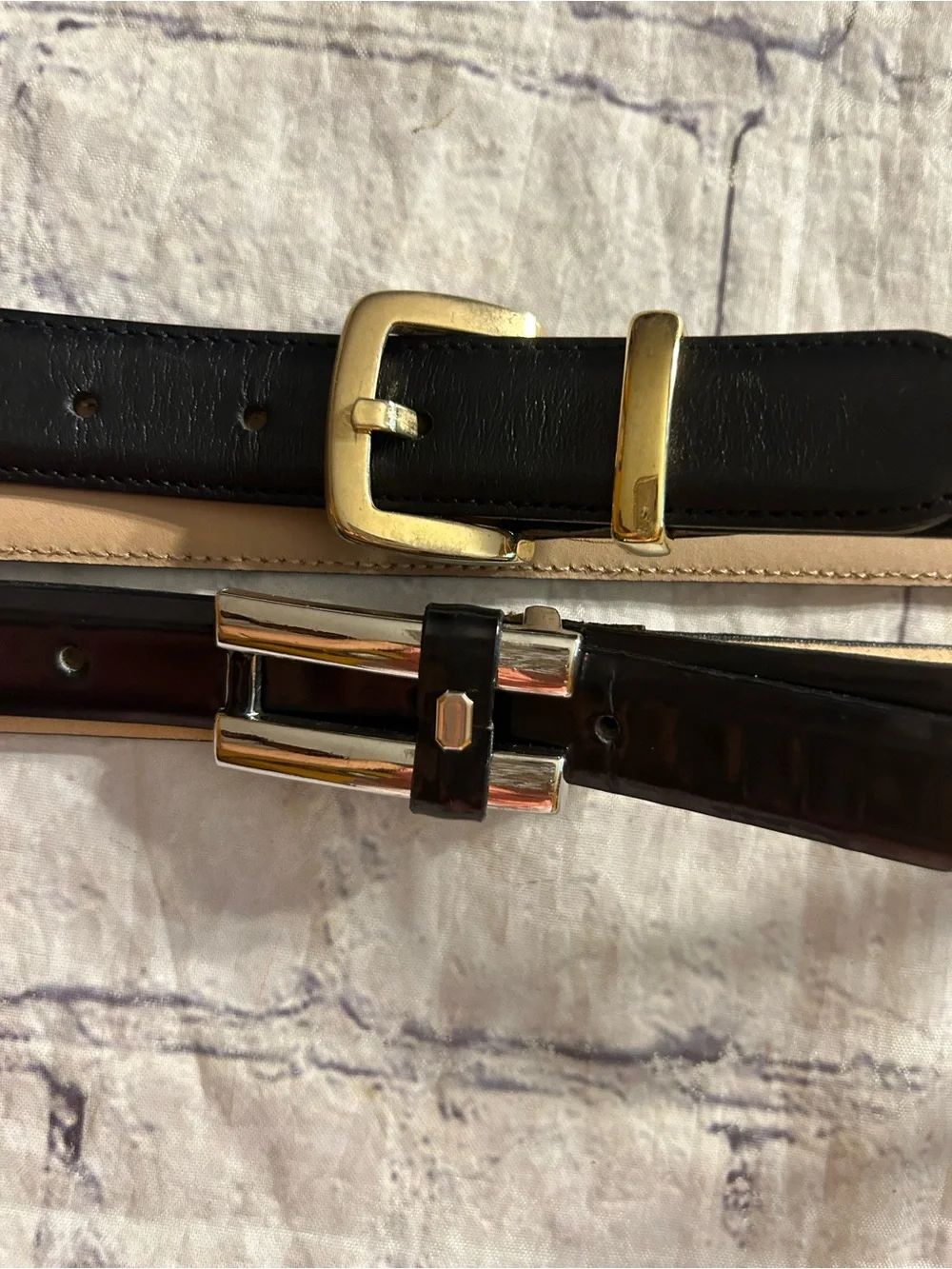 TALBOTS BLACK LEATHER ITALY & USA MADE CLASSIC CHIC BELTS SIZE MEDIUM